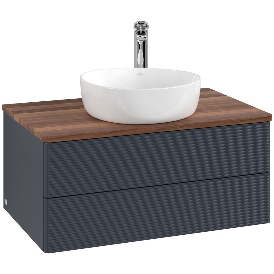 Wastafelonderkast Antao 800x360x500mm Mid.Blue Matt Lacquer K19152HG