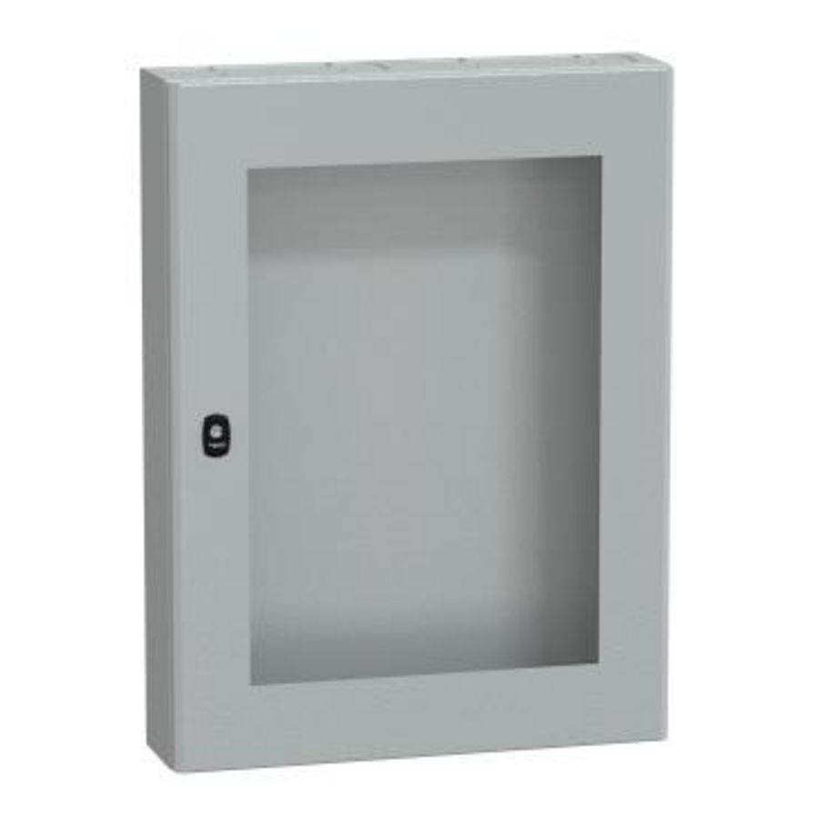 Modulaire kast + ruitdeur 800x600x150mm IP66/IK10 RAL70 S3DM