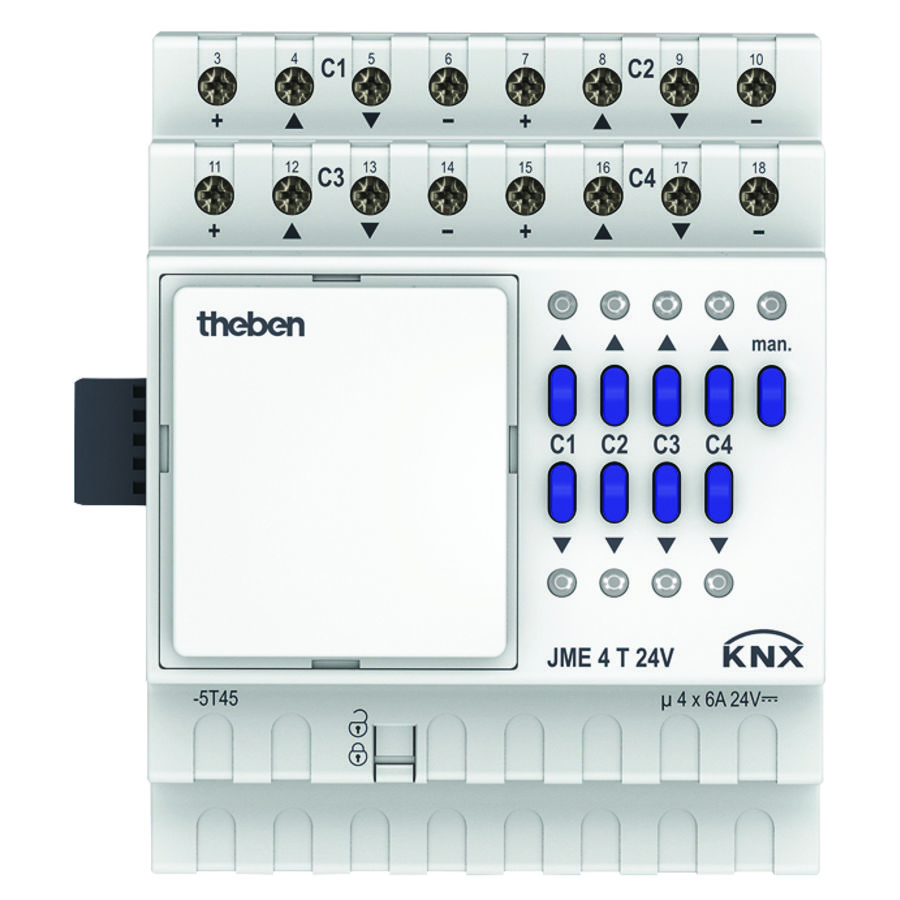 Jaloezieactor 4-voudig 24V uitbreidingsmodule KNX