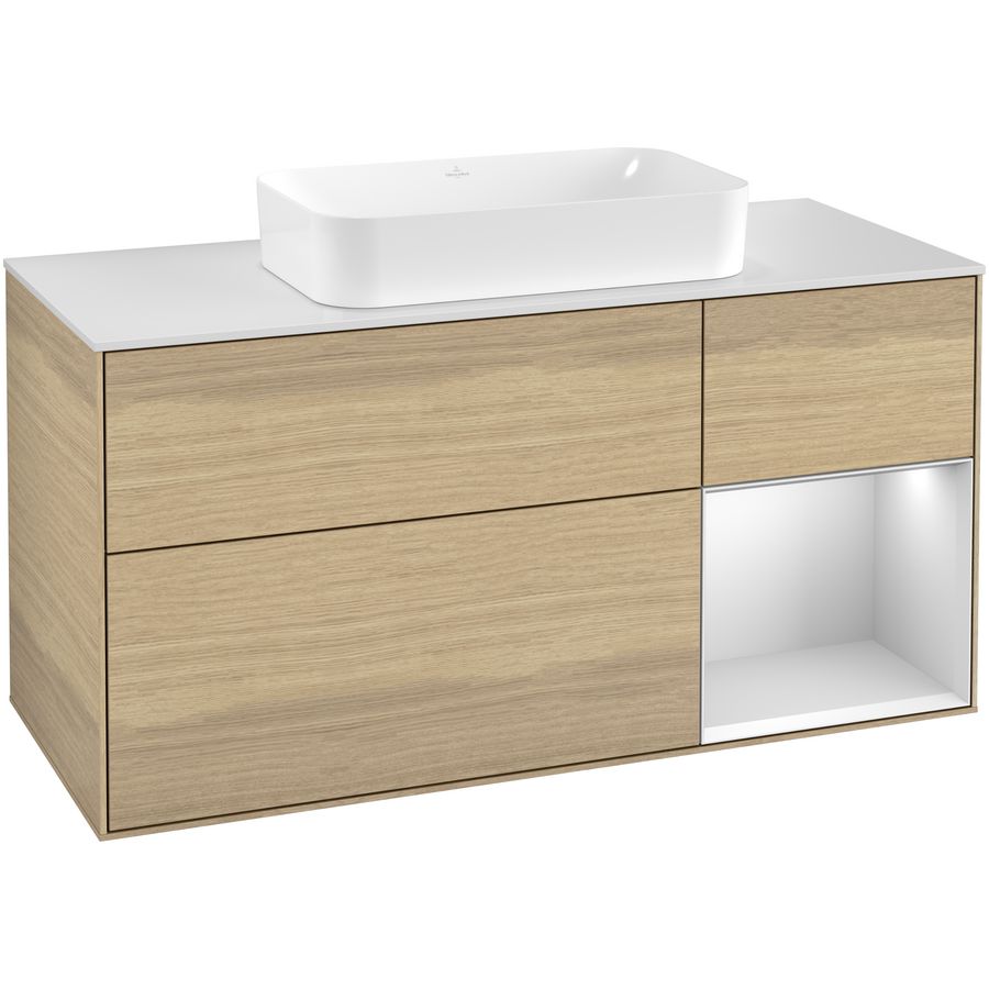 Wastafelonderkast Finion 1200x603x501mm Oak Veneer G301MTPC