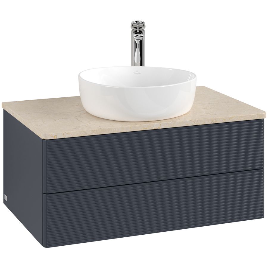 Wastafelonderkast Antao 800x360x500mm Mid.Blue Matt Lacquer K19153HG