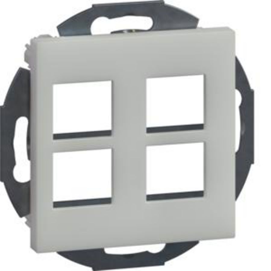 Draagplaat 4V multimedia/data keystone 19,9x14,8mm vwit