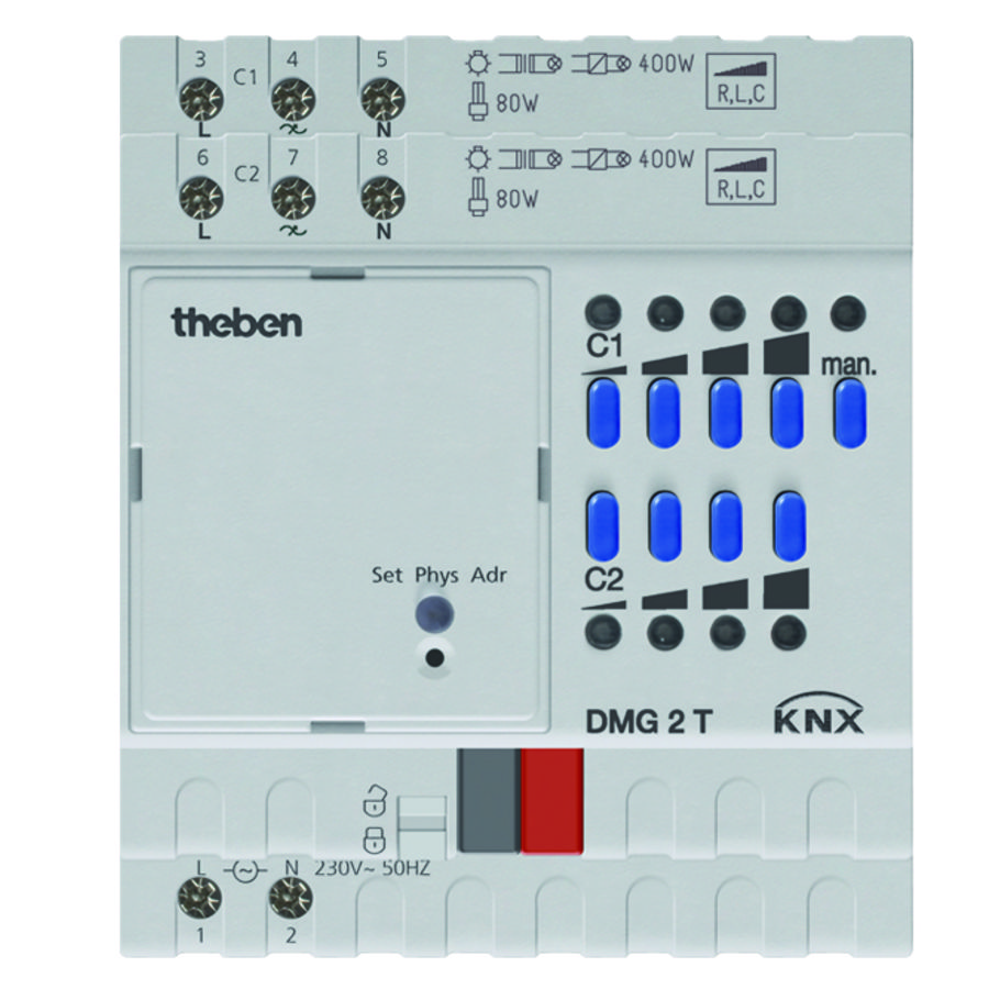 Universele-Dimactor 2-voudig basismodule KNX
