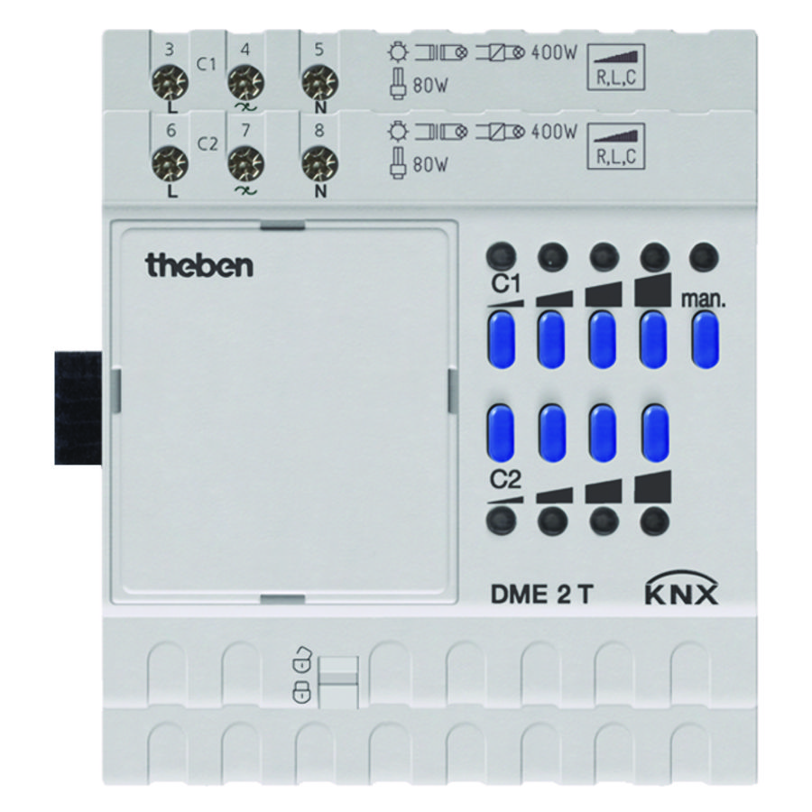 Universele-Dimactor 2-voudig uitbreidingsmodule KNX