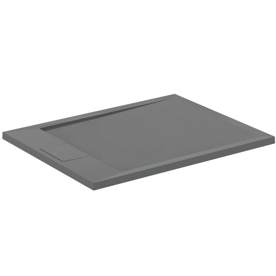 Douchebak I.LIFE ultra flat solid composiet 90x70cm rechthoekig betongrijs