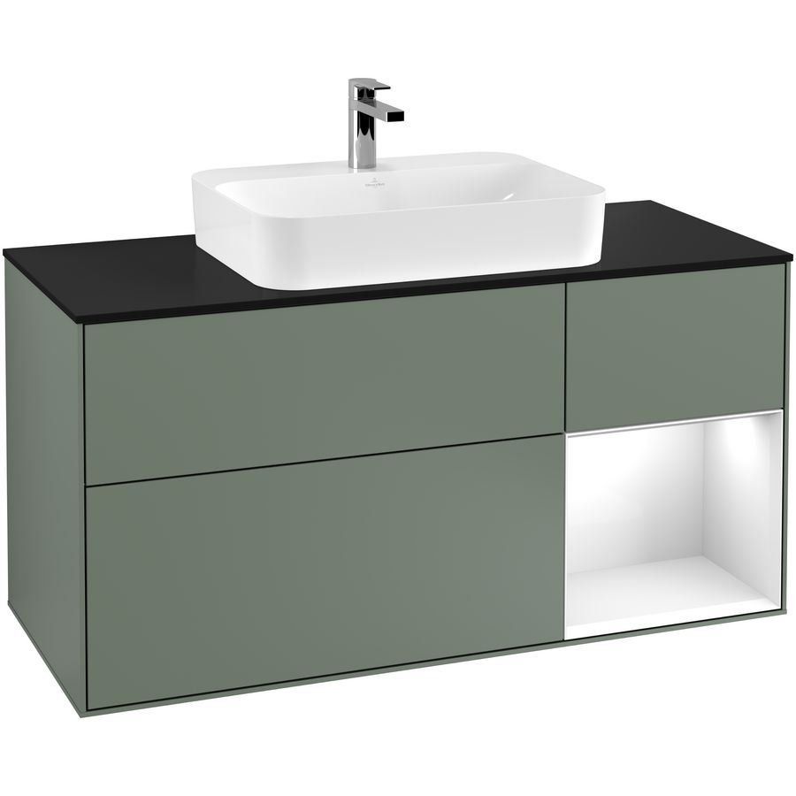 Wastafelonderkast Finion 1200x603x501mm Olive Matt Lacquer G422GFGM