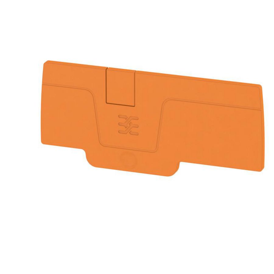 Afsluit- eindplaat oranje h:71.9mm b:2.1mm V-0 We VVE=20