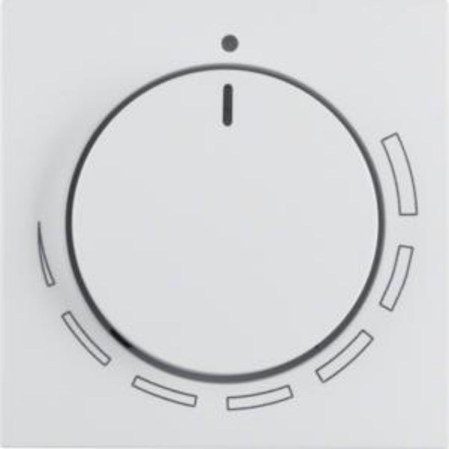 Afdek. draaiknop toerentalreg berker S.1/B.3/B.7 polar wit mat