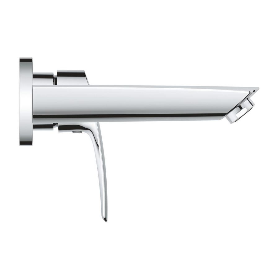 Eurosmart inbouw wastafelmengkraan S-size 2-gats afbouwset uitloop 171mm chroom (prof)