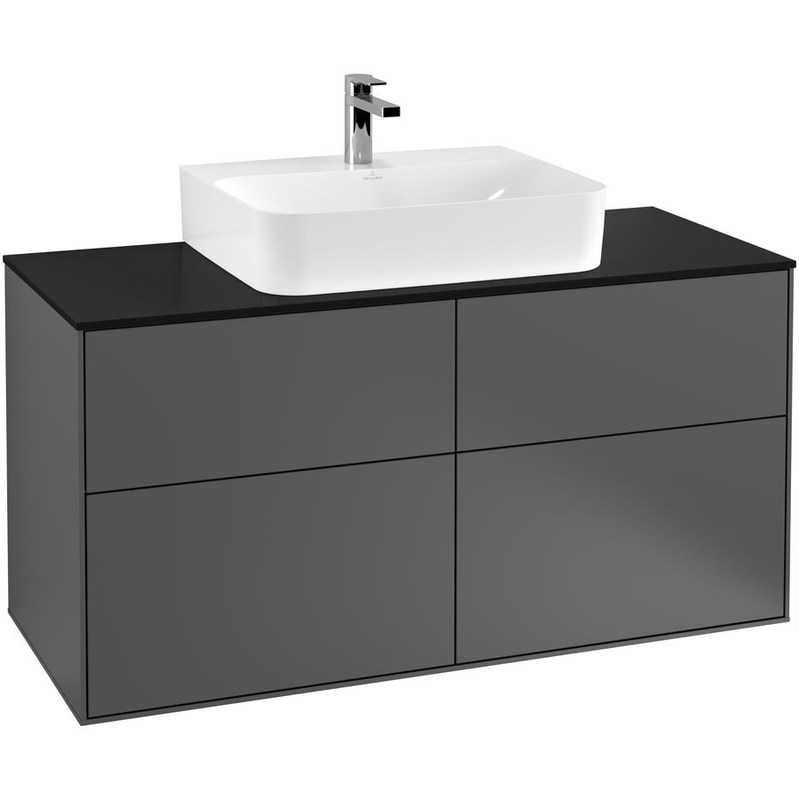 Wastafelonderkast Finion 1200x603x501mm Antr. Matt Lacquer F13200GK