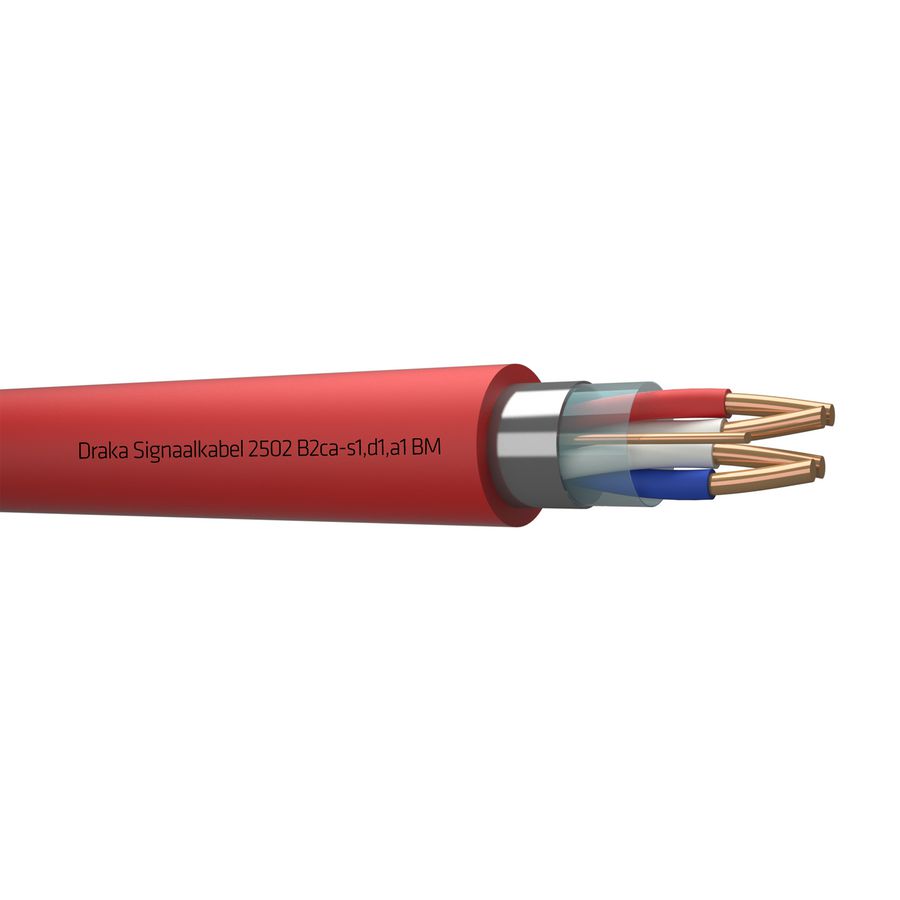 Haspel a 500m. signaal kabel afg B2ca rd# 2x2x0,8mm 2502 BM