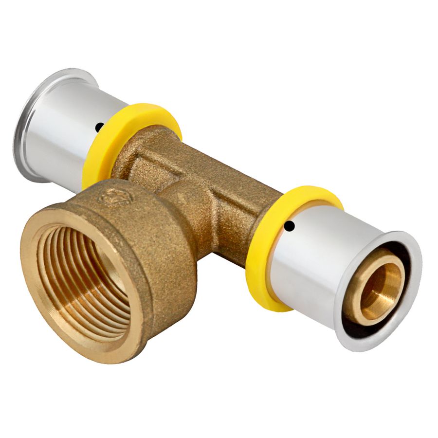 T-koppeling verlopend Ultrapress (Multipress) Gas 20X1/2" bn.X20mm K7043G VVE=5