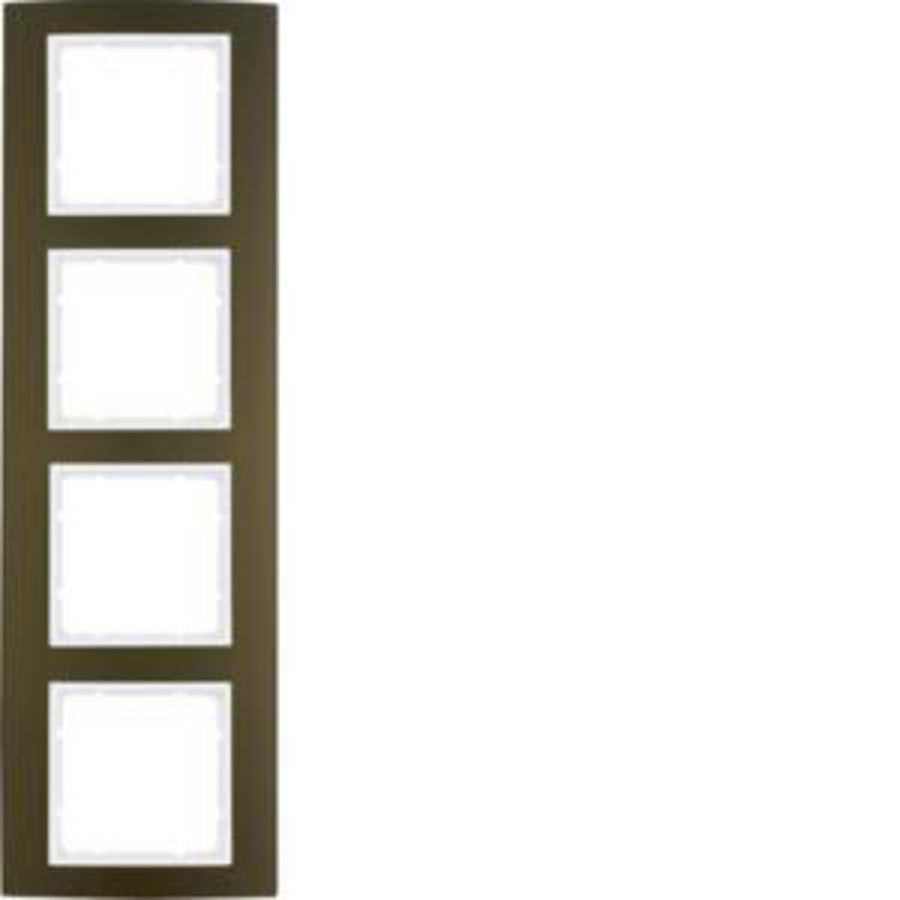 Afdekraam 4-v berker B.3 aluminium bruin/polarwit mat