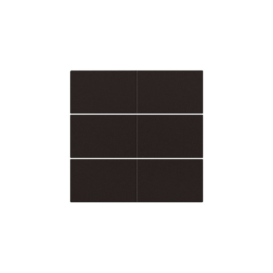 Afwerkingsset 6-voudige pot.vrij knop 24V dark brown