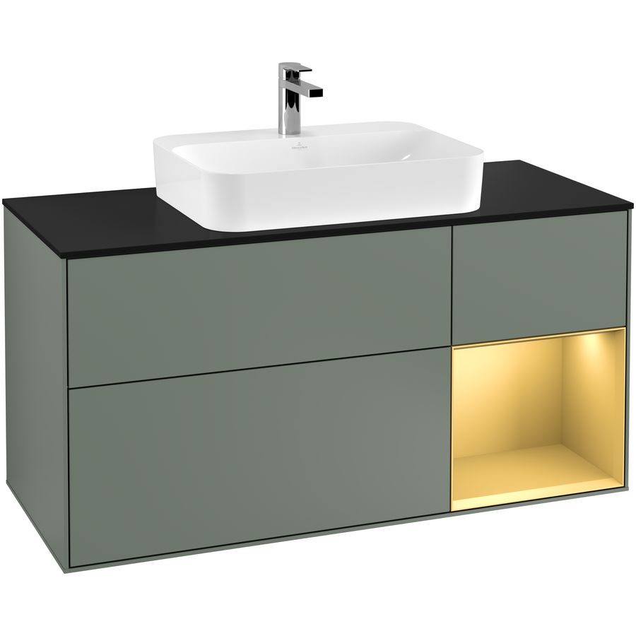 Wastafelonderkast Finion 1200x603x501mm Olive Matt Lacquer G422HFGM
