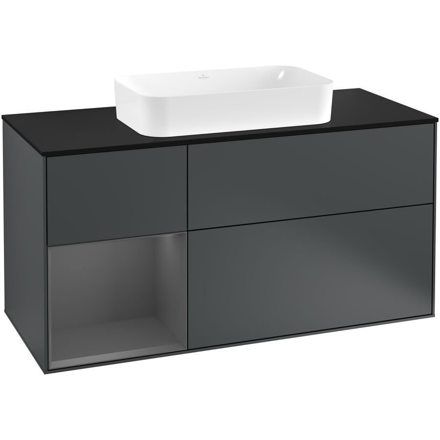 Wastafelonderkast Finion 1200x603x501mm Mid.Blue Matt Lacquer G292GKHG
