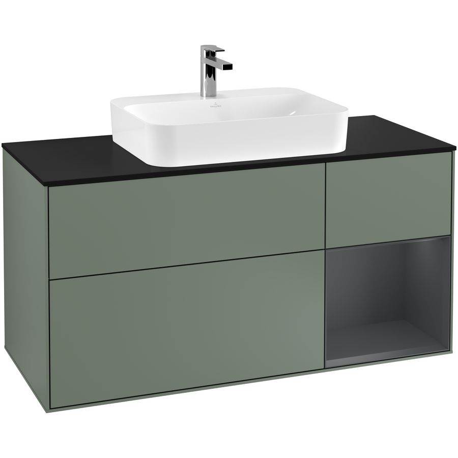 Wastafelonderkast Finion 1200x603x501mm Olive Matt Lacquer G422HGGM