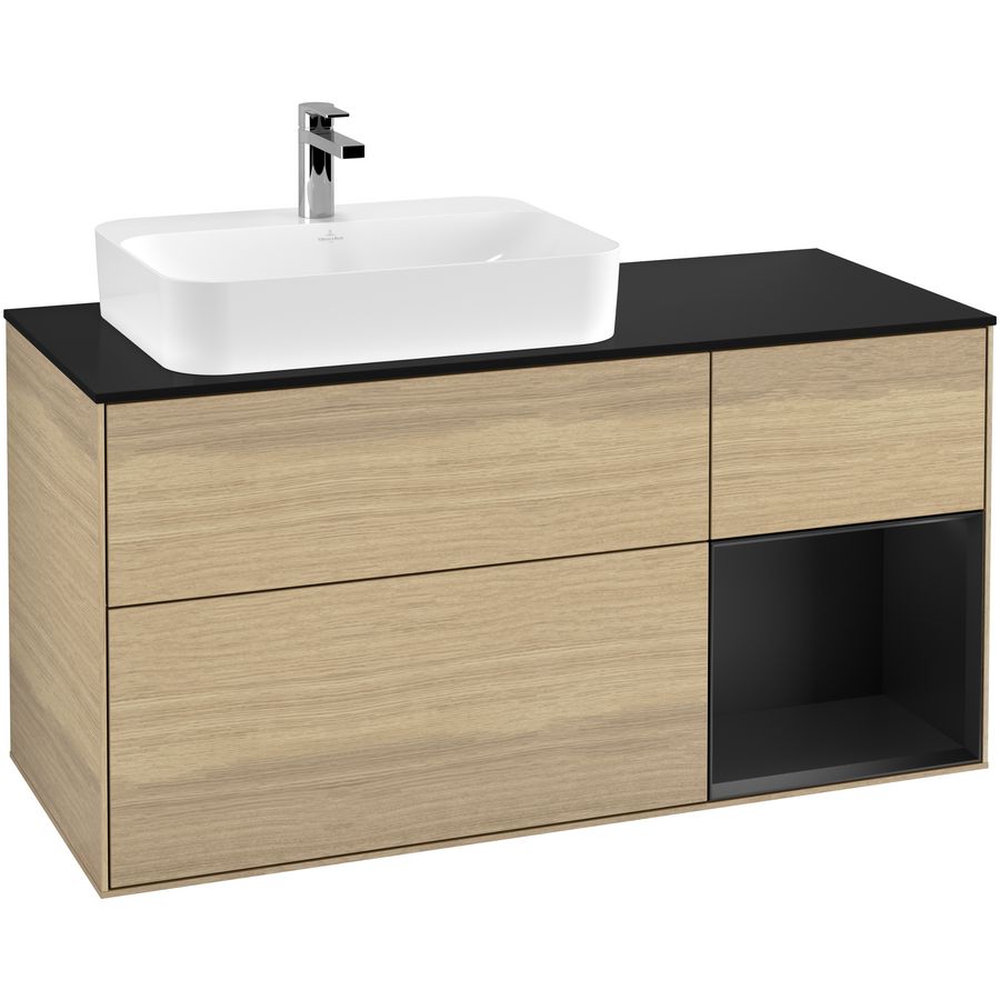 Wastafelonderkast Finion 1200x603x501mm Oak Veneer G402PDPC