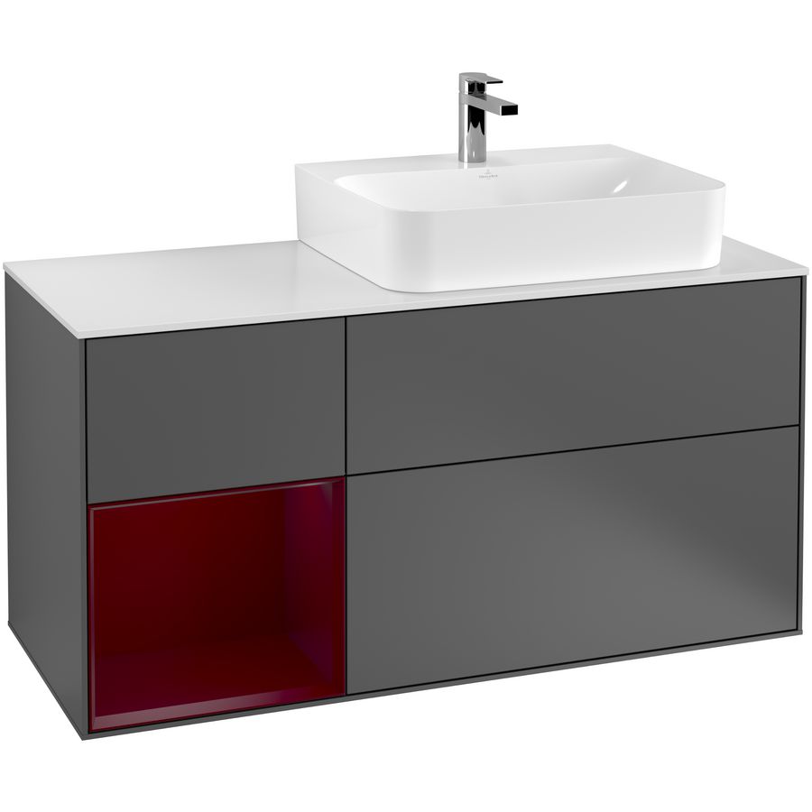 Wastafelonderkast Finion 1200x603x501mm Antr. Matt Lacquer F141HBGK