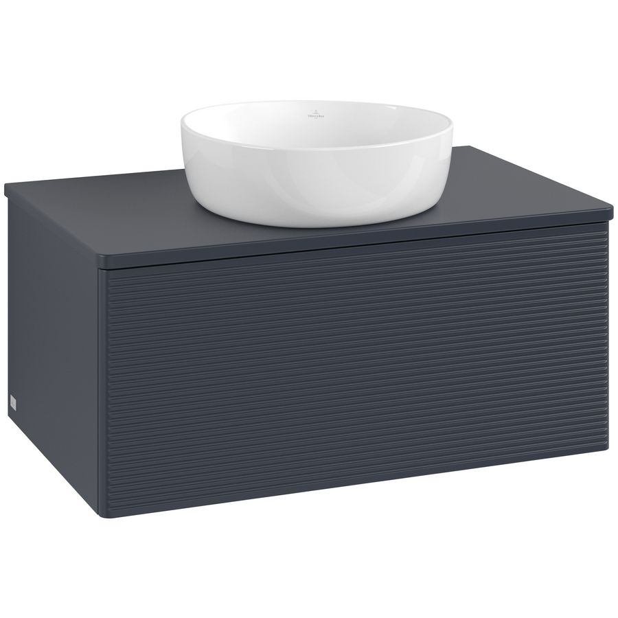Wastafelonderkast Antao 800x360x500mm Mid.Blue Matt Lacquer K30110HG