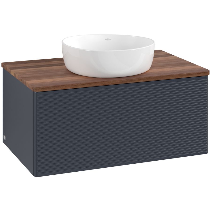 Wastafelonderkast Antao 800x360x500mm Mid.Blue Matt Lacquer K30112HG