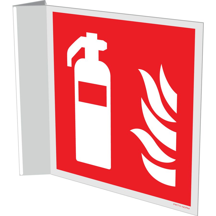 Bord blusser met vlammen haaks 200x200 fond rood/afb. wit (809-332909)