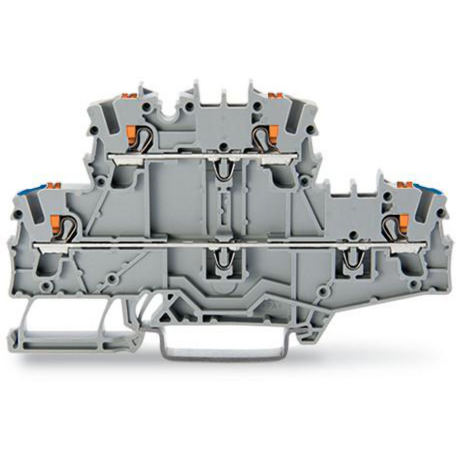 2-etageklem Met Druk Rijg-/rijgklem grijs 2202-2702 VVE=50