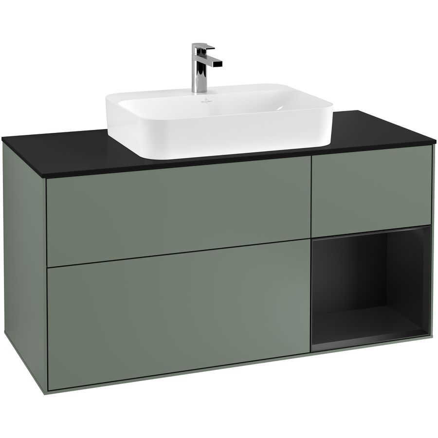 Wastafelonderkast Finion 1200x603x501mm Olive Matt Lacquer G422PDGM