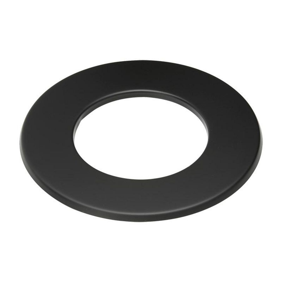 Zwart staal Ø135mm rozet 50mm