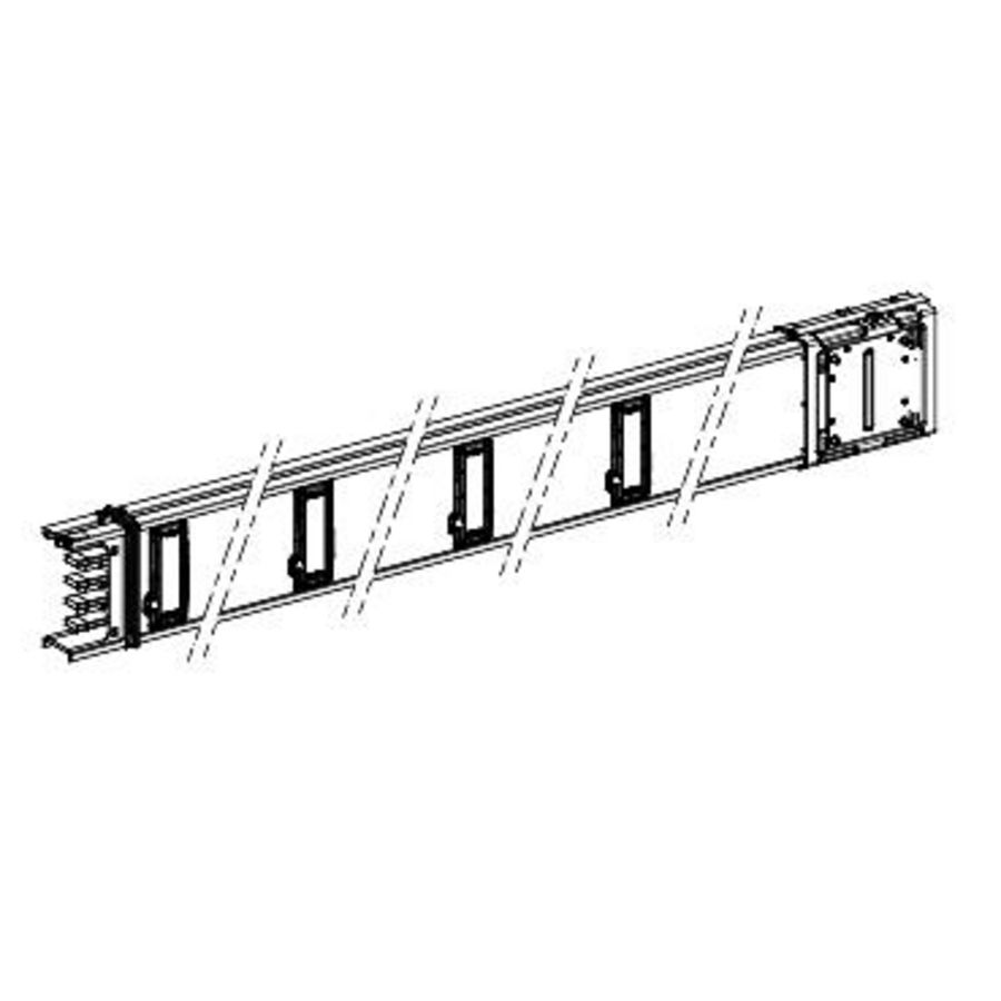 Recht distributie-element 400A 3L+N+PE 2m Wit 8 Canalis KS