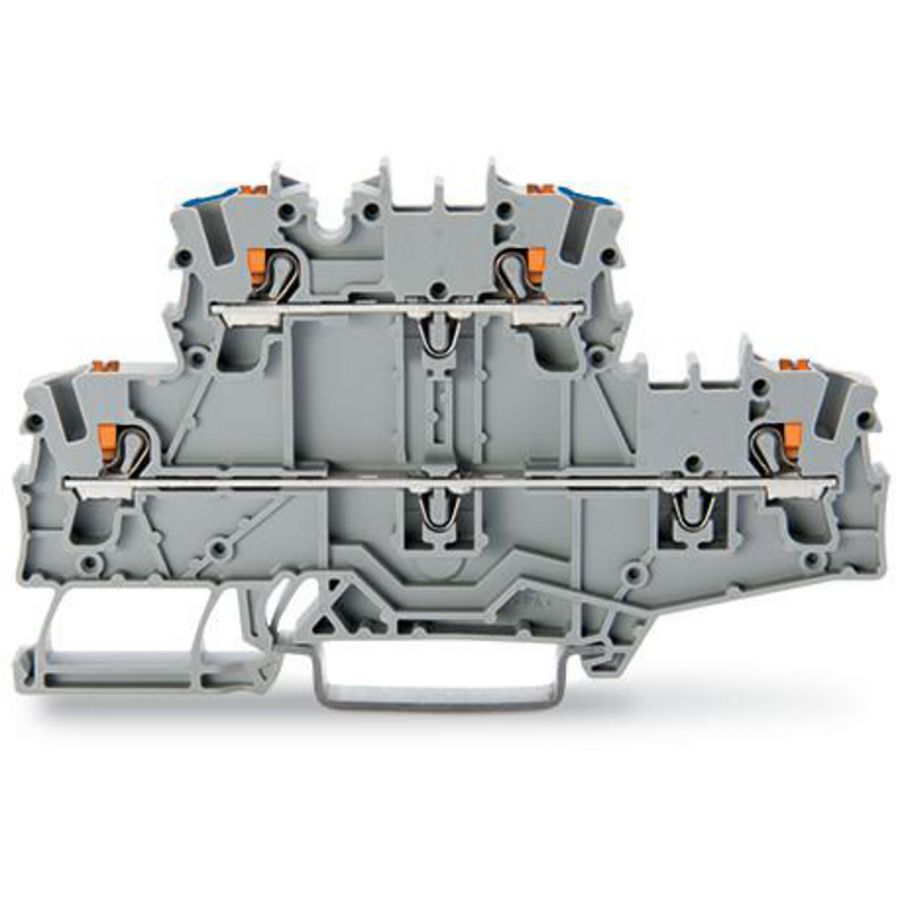 2-etageklem Met Druk Rijg-/rijgklem grijs 2202-2703 VVE=50