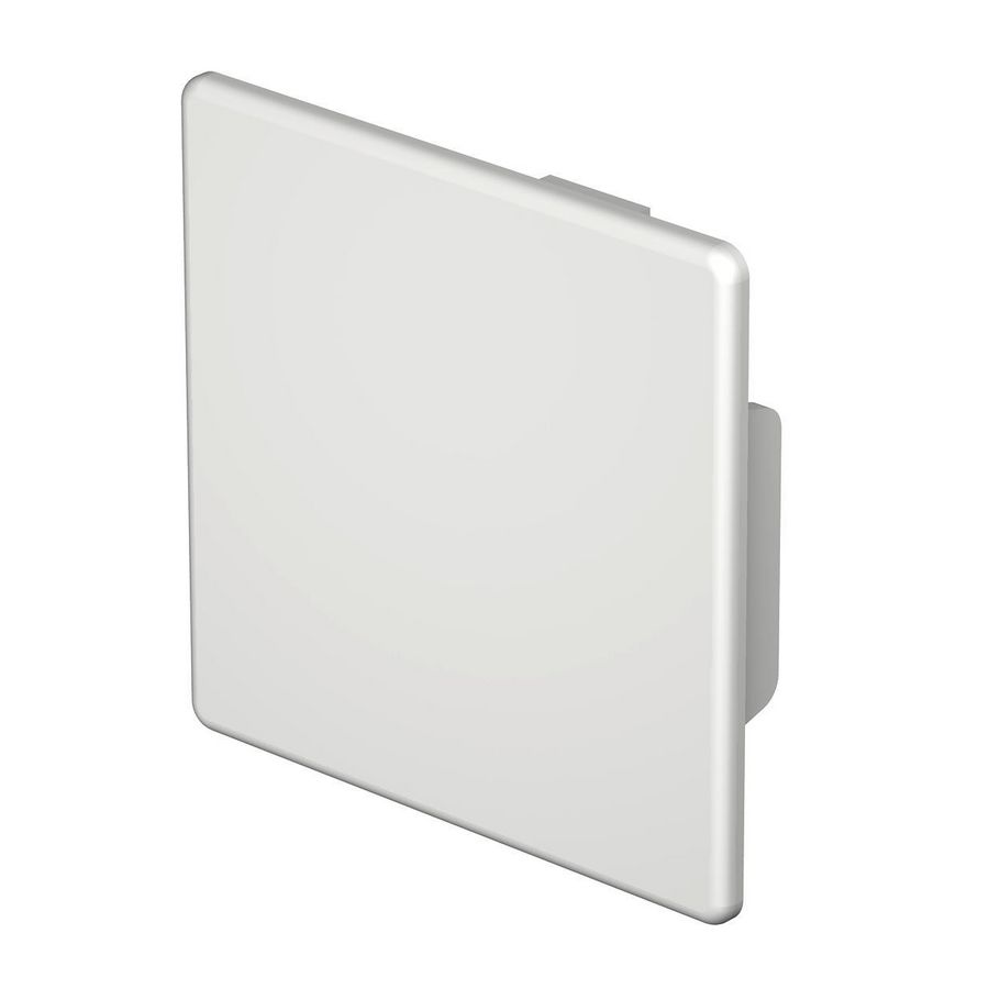 Eindstuk 60x60mm polyvinylchlorid lichtgrijs VVE=10