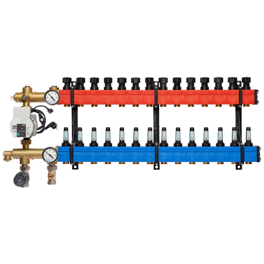 Vloerverw.verdeler 4800 E-pomp onder 10-145L/u 14-groeps