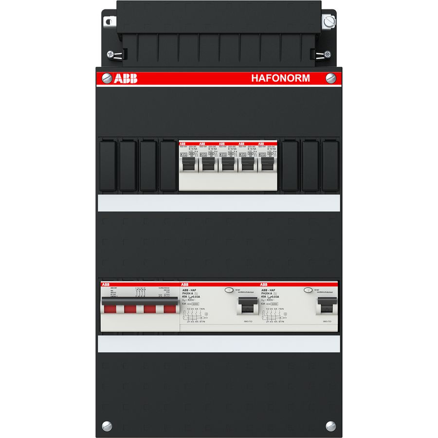 Installatiekast 5x achter 2x 30mA + HS 3-f