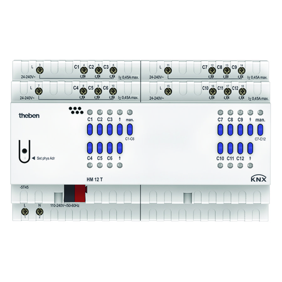 Verwarmingsactor 12-kanaals KNX