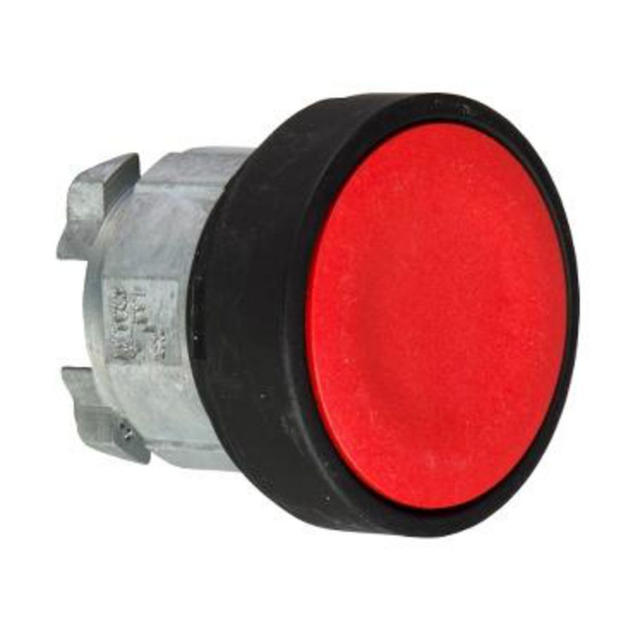 Drukknop Terugvering 22mm Ongemarkeerd Rood Zwart metaal