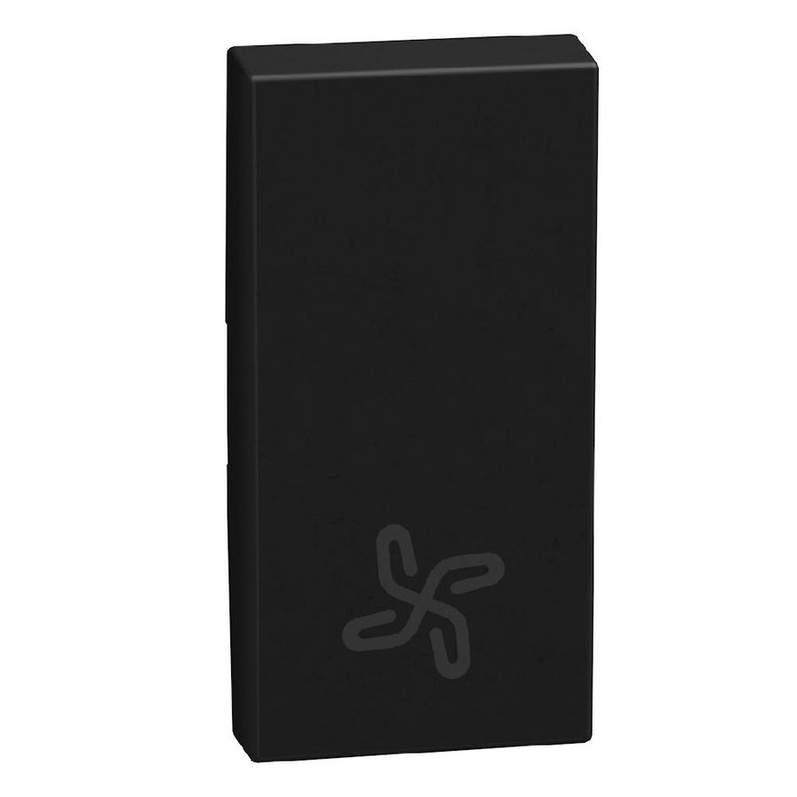 Light Now toets met pictogram ventilatie 1 module - zwart