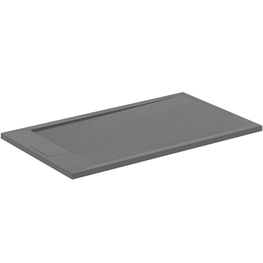 Douchebak I.LIFE ultra flat solid composiet 120x70cm rechthoekig betongrijs