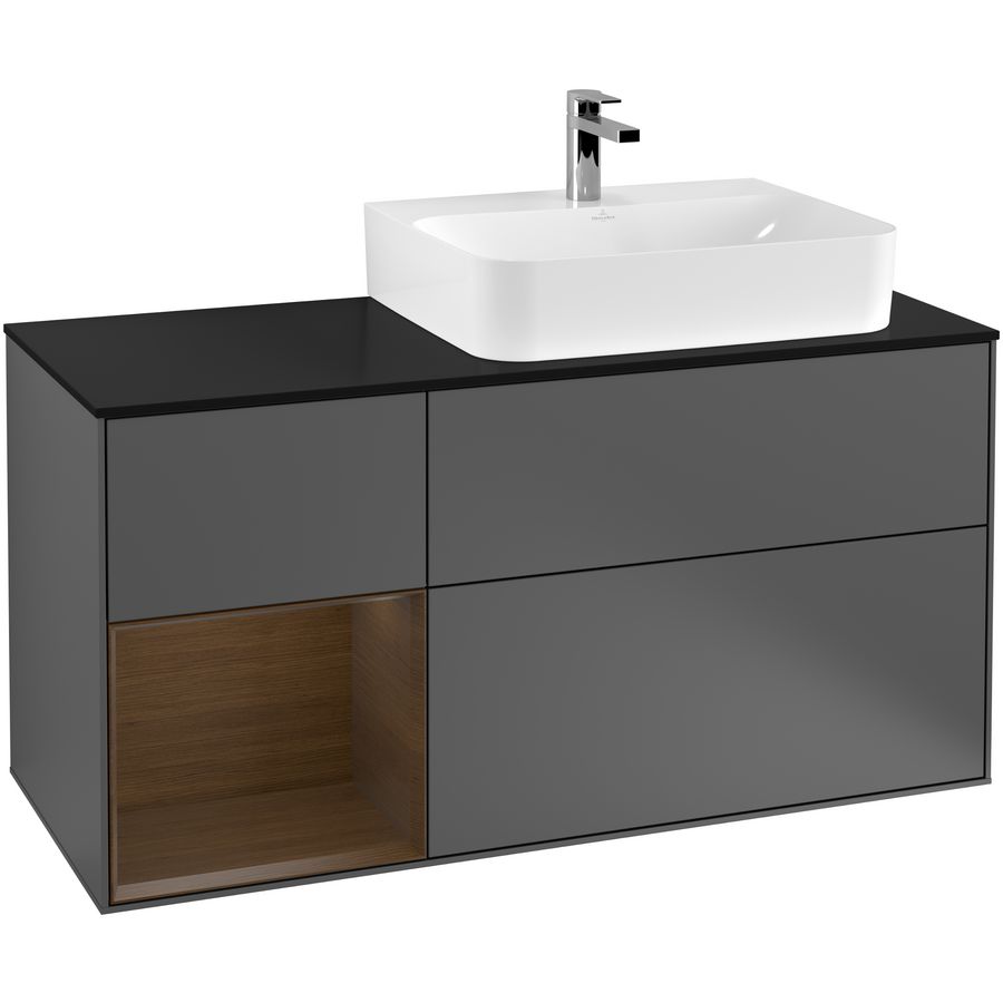 Wastafelonderkast Finion 1200x603x501mm Antr. Matt Lacquer F142GNGK