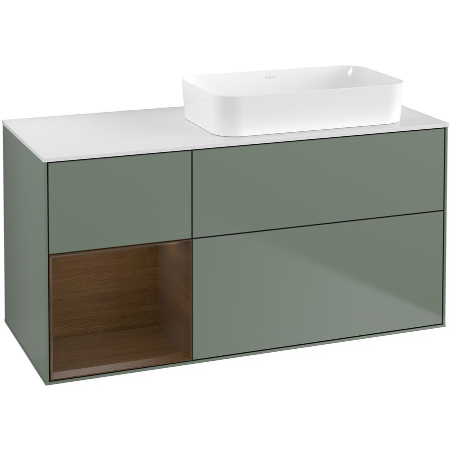 Wastafelonderkast Finion 1200x603x501mm Olive Matt Lacquer G681GNGM