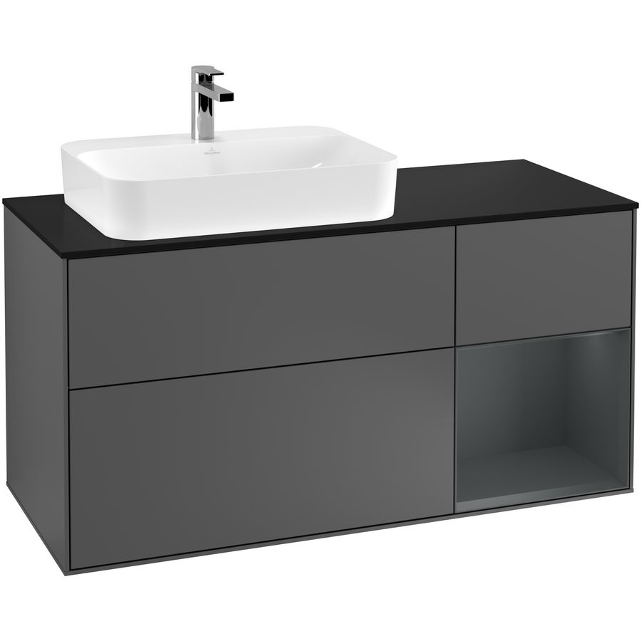 Wastafelonderkast Finion 1200x603x501mm Antr. Matt Lacquer G402HGGK