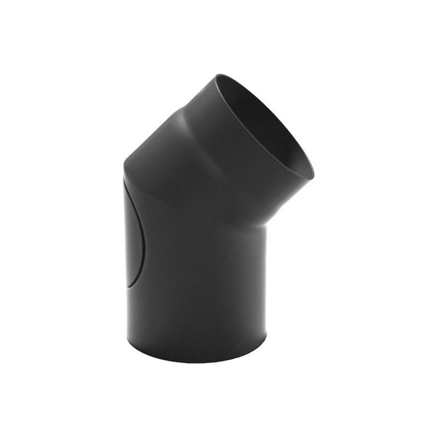 Zwart staal Ø150mm bocht 30°