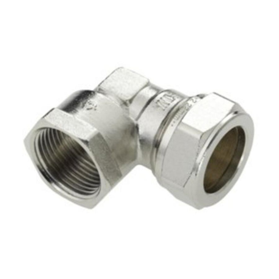 Schroefbus haaks knel vernikkeld 22x1" bn. lang K/G