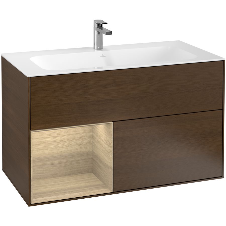 Wastafelonderkast Finion 996x591x498mm W.Veneer F030PCGN