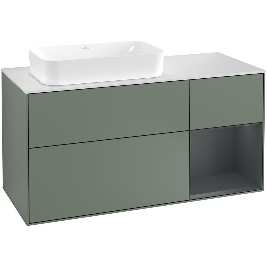 Wastafelonderkast Finion 1200x603x501mm Olive Matt Lacquer G281HGGM