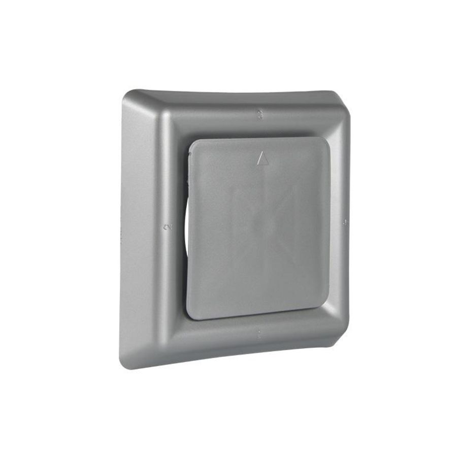 Vierkant afzuigventiel+klemmen Ø100mm aluminium
