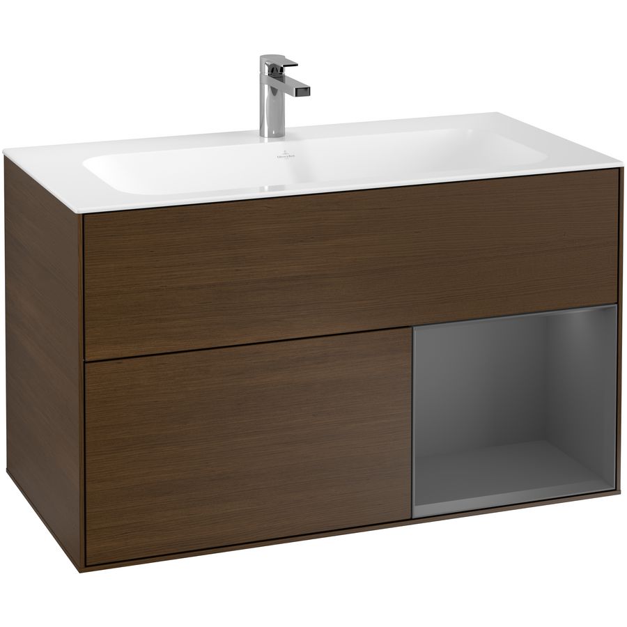 Wastafelonderkast Finion 996x591x498mm W.Veneer F040GKGN