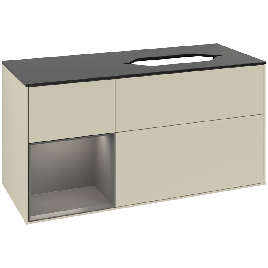 Wastafelonderkast Finion 1200x603x501mm S.Grey Matt Lacquer G682GKHJ