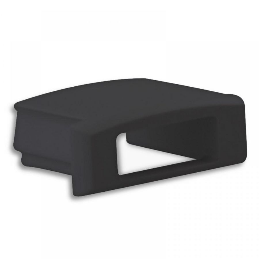 Eindkap E76B voor profiel SL8/NL8 met kabelgoot zwart