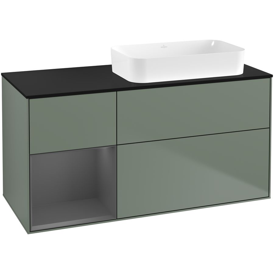 Wastafelonderkast Finion 1200x603x501mm Olive Matt Lacquer G682GKGM